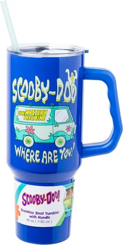 Miniatura 25 de Silver Buffalo Disney Lilo and Stitch Aloha - Vaso de acero inoxidable de doble pared con asa y pajilla, se adapta al portavasos estándar, 40 onzas