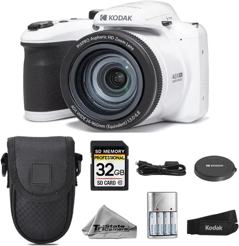 Miniatura 6 de Kodak PIXPRO AZ405 - Cámara digital (negro), zoom óptico 40X, 20MP, video de 1080p, tarjeta SD de 32 GB, baterías AA extra recargables, cargador