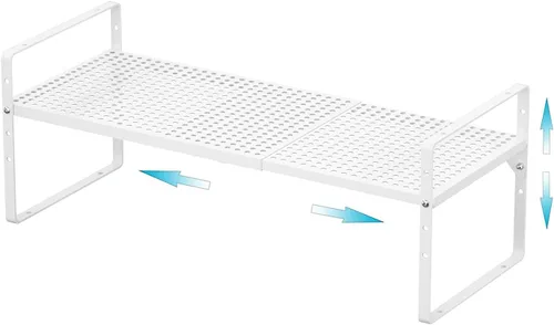Miniatura 12 de iPEGTOP Estante organizador de estante de almacenamiento expandible para gabinete, estante de especias de metal apilable de acero resistente, altura