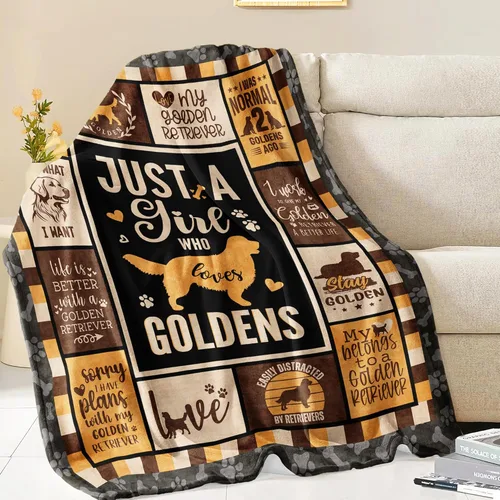 Miniatura 4 de Manta de regalo Golden Retriever para mujer, el mejor regalo para los amantes de los Golden Retriever, manta decorativa Goldens Retrievers de 60 x