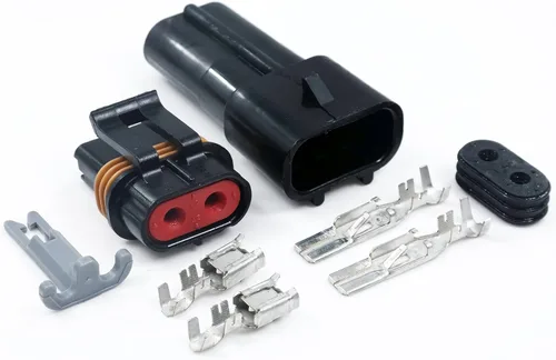 Miniatura 2 de Conector impermeable Metri-Pack de 2 pines, terminales y sellos de 10-12 awg, 46 amperios (10-12 GA (1 juego))