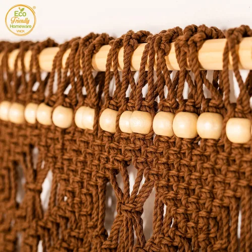 Miniatura 3 de Cortinas y cortinas colgantes de macramé, cortinas largas para sala de estar, cortina con borlas para puerta, cortina de cuentas para puertas