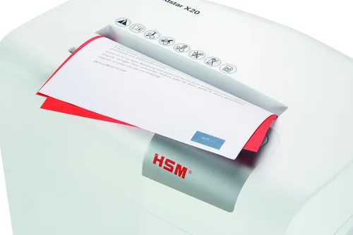 Miniatura 10 de HSM Trituradora de corte transversal Shredstar X20 de América, capacidad de 20 hojas manuales HSM1051W