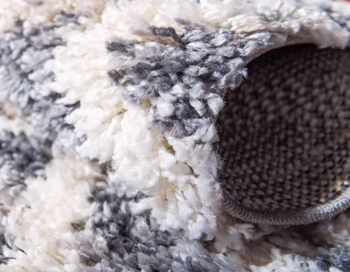 Miniatura 5 de Unique Loom Hygge Shag Collection - Alfombra de área de diamante (4 pies 1 pulgada x 6 pies 1 pulgada, rectangular, gris/beige)