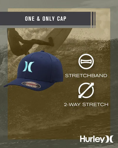 Miniatura 44 de Hurley Gorra de béisbol para hombre - Flexfit - Gorras de béisbol ajustadas para hombre (tamaños: S-XL)