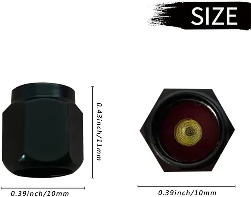 Miniatura 2 de Cubiertas de Vástago de Válvula de Neumático con Estampado de Leopardo, 4 Piezas de Tapas de Válvula de Aire de Metal Negro, Tapas de Vástago