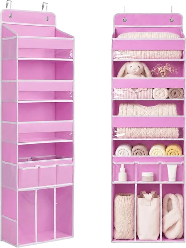 Miniatura 9 de Organizador de almacenamiento para colgar en puerta, con 3 compartimentos, 1 organizador de pañales para bebé móvil, 1 organizador de almacenamiento