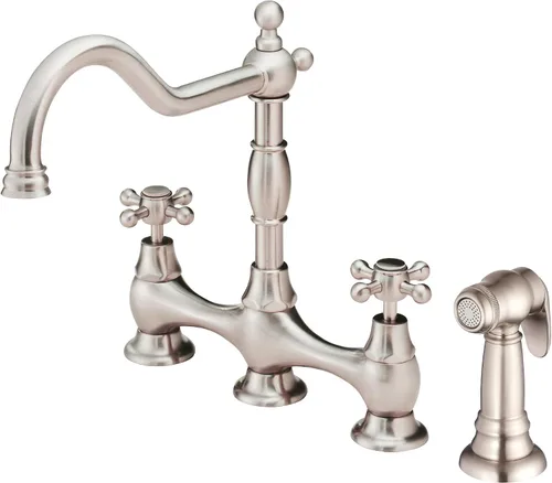 Miniatura 9 de Grifo de Barra Gerber Opulence – Grifo Tradicional para Barra Húmeda y Fregadero de Preparación, Mango Único, Caño Giratorio, Construcción de Latón