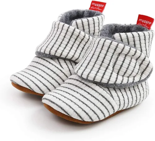 Miniatura 47 de SOFMUO Pantuflas unisex para bebé, niña, niño, ligeras, antideslizantes, para interiores, zapatos de casa, botines para niños pequeños