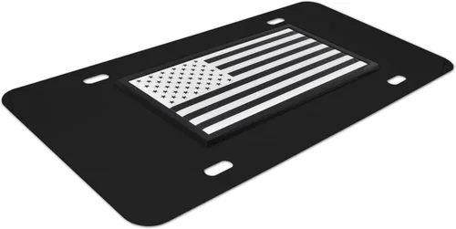 Miniatura 6 de Elektroplate Placa de matrícula negra con bandera de Estados Unidos invertida