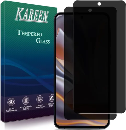 Miniatura 12 de KAREEN Paquete de 2 protectores de pantalla de privacidad para Samsung Galaxy S23 FE 5G / A54 5G anti espía privado de vidrio templado