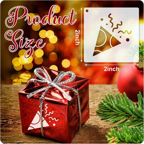 Miniatura 2 de 100 Piezas Plantillas para Pintar en Madera Plantillas Reutilizables Manualidades Plantillas de Dibujo Festivas Papel de Pared para Bricolaje Álbum