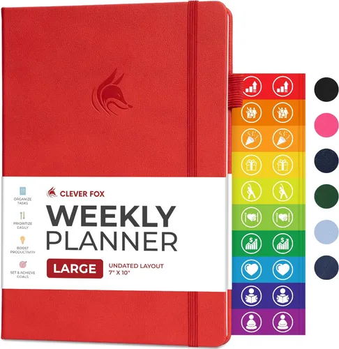 Miniatura 17 de Clever Fox Planificador – Planificador semanal y mensual sin fecha para productividad, gestión del tiempo y objetivos – Diario organizador – A5
