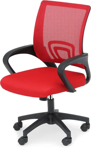 Miniatura 13 de Silla de oficina ergonómica, silla de escritorio de malla con soporte lumbar y asiento ancho (capacidad de 300 libras) altura ajustable, ruedas Negro