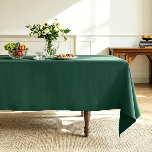 Miniatura 13 de Linen World - Mantel de lino de otoño de 55 x 55 pulgadas, mantel rectangular lavable de lino francés para comedor, al aire libre, bodas