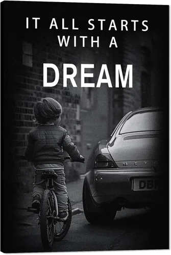 Miniatura 33 de Mindset is Everything - Lienzo motivacional para la oficina, arte de pared con citas inspiradoras de emprendedor, impresión de póster para sala