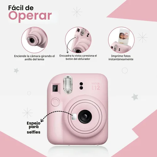 Miniatura 5 de Cámara Fujifilm Instant Mini 12 + Paquete de Accesorios y Funda Personalizada Compatible + Fuji Instant (20 Fotos) Álbum de Fotos Mini de Diseñador