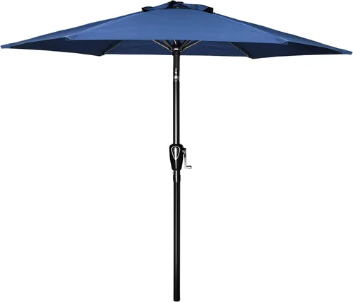 Miniatura 35 de Simple Deluxe - Sombrilla de patio de 7.5 pies para exteriores con botón de inclinación/manivela, 6 varillas robustas para jardín, cubierta, patio