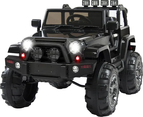 Miniatura 15 de Best Choice Products Camión de paseo para niños de 12 V, auto de juguete con batería con suspensión de resorte, control remoto, 3 velocidades, luces