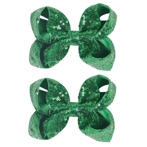 Miniatura 10 de 2 horquillas encantadoras de 5 pulgadas con lazo de hada: pinza de lentejuelas multicolor para niños y adolescentes (negro)
