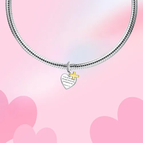Miniatura 2 de Alstade Dije de cumpleaños de moda con forma de corazón, colgante de plata de ley 925, compatible con pulseras y collar, dije de joyería, regalo