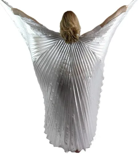 Miniatura 2 de danzcue Iridescent Blanco Alas De Isis Danza del Vientre con palos