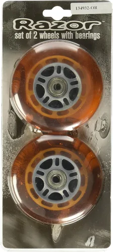 Set de ruedas con rodamientos de repuesto para scooter de la marca Razor Naranja