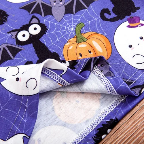 Miniatura 7 de 1-6T - Vestido de manga larga con estampado de calabaza fantasma, ropa de invierno