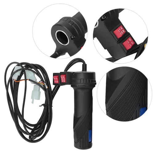 Miniatura 5 de Empuñadura de velocidad para scooter, acelerador de acelerador de mango de gas de 3 velocidades para scooter eléctrico con engranaje de avance