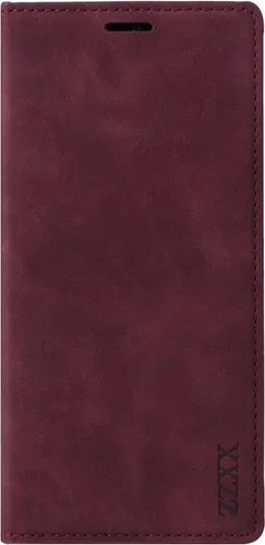 Miniatura 8 de ZZXX Funda tipo cartera para Samsung Galaxy S22 Plus con ranura para tarjeta de bloqueo RFID, marco de fotos, soporte magnético de cuero suave