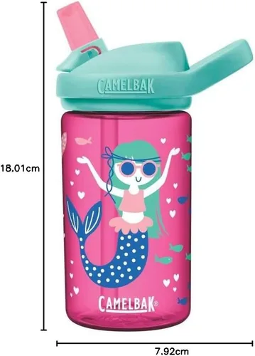 Miniatura 31 de CamelBak Eddy+ Kids Water Bottle with Bite Valve Straw, Leak‑Resistant Easy‑Sip Design for Everyday Hydration, 14oz Kids Animales de la selva
