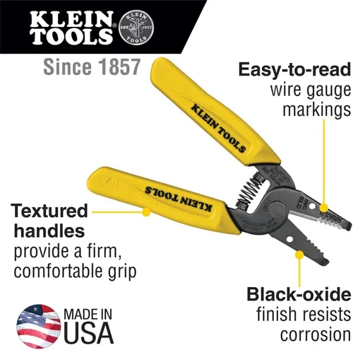 Miniatura 3 de Pelacables/cortador Klein Tools 11045, amarillo 10 – 18 AWG Solid Wire