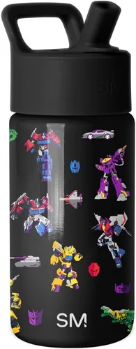 Miniatura 65 de Simple Modern - Botella de agua para niños Summit con tapa con pajilla Taza de acero inoxidable aislada de 14 onzas de Marvel Spider Man