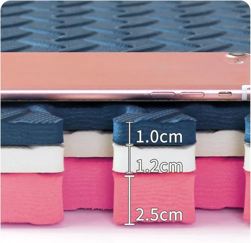 Miniatura 2 de Alfombra de juego de espuma colorida, azulejos entrelazados de EVA para piso, tapetes gruesos y suaves, perfectos para protección del suelo, garaje