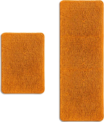 Miniatura 19 de Alfombra de baño pequeña de 12 x 18 pulgadas, lavable y absorbente, antideslizante, alfombra de baño de felpilla gruesa y suave para baño, ducha