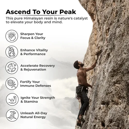 Miniatura 7 de Resina Shilajit pura del Himalaya 75% + ácido fúlvico, más de 85 minerales traza de 17,000 pies del Himalaya – Energía natural, resistencia