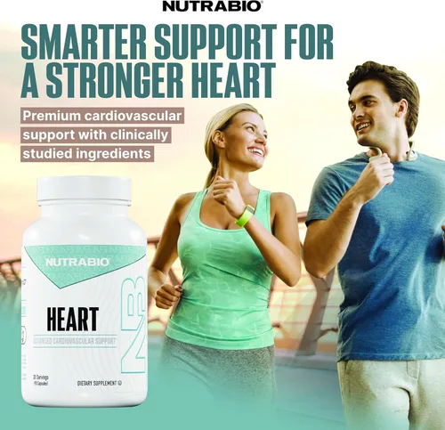 Miniatura 2 de NutraBio Suplementos para la salud del corazón, suplemento cardiovascular, colesterol, apoyo circulatorio y saludable para la presión arterial - 90