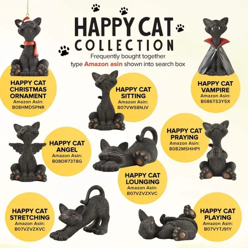 Miniatura 7 de Fantástico gato negro salero y pimentero - Bonita decoración de resina para encimera de cocina
