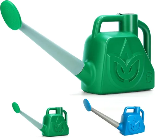XXXFLOWER Regadera Verde de 1.5 Galones para Jardín Exterior, Plantas de Flores, Latas de Agua Ligeras de 6 L con Boquilla Desmontable, Maceta de