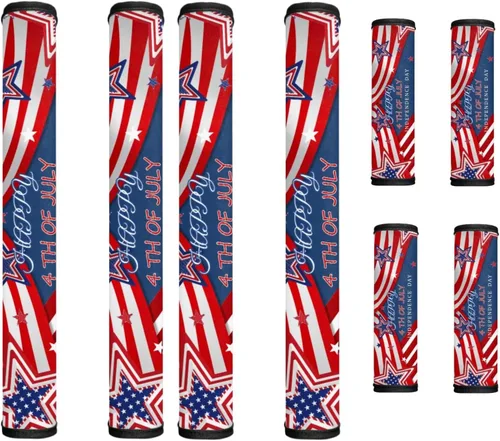 Miniatura 67 de America250 - Juego de 8 fundas antideslizantes para manijas de puerta de refrigerador, 4 de julio de 2026, protectores para nevera, horno, mantener