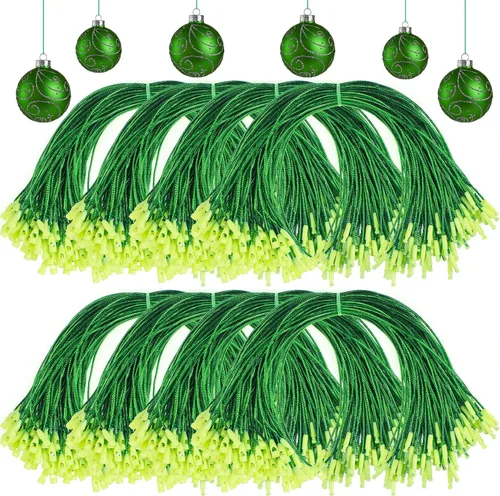 Miniatura 11 de Shappy 1000 Piezas Ganchos para Adornos Navideños Colgadores de Adornos Cordón Precortado Fácil Bloqueo con Broche a Presión Cuerdas Precortadas