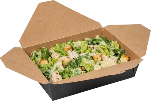 Miniatura 71 de Restaurantware Contenedor desechable para llevar, 30 oz / #1, negro