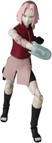 Miniatura 2 de BANDAI Anime Heroes Naruto Figura de acción Haruno Sakura Figura de 6.7 in con manos y accesorios adicionales Figuras de acción de anime