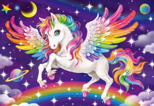 Miniatura 2 de Ravensburger Juego de rompecabezas de unicornio y pegaso para niños, 2 x 24 piezas, piezas fáciles de sostener, diseño atractivo, fomenta