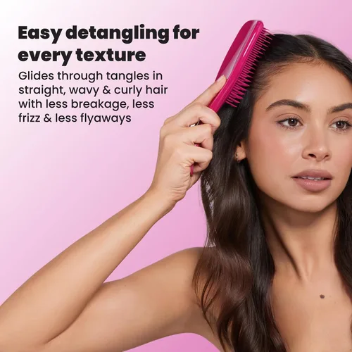Miniatura 7 de Tangle Teezer Cepillo desenredante definitivo para cabello húmedo y seco, elimina nudos y reduce la rotura para todo tipo de cabello, frambuesa