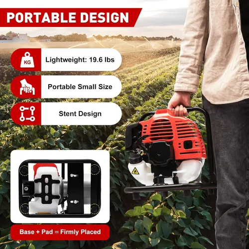 Miniatura 8 de Bomba de transferencia de agua a gas de 2 tiempos, 1.7 HP, motor de gasolina de 40.2 cc, bomba de agua portátil de 1 pulgada, bombas de agua