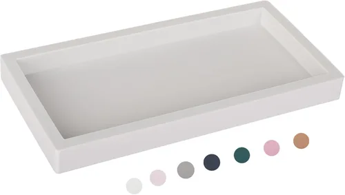 Miniatura 24 de Bandeja de baño, pequeña bandeja de tocador de silicona, jabonera, soporte para esponja, organizador de fregadero de cocina, accesorios de baño