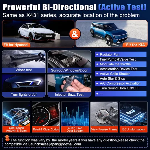 Miniatura 3 de LAUNCH Creader Elite V2.0 2026 apto para la herramienta de escaneo bidireccional Kia y Hyundai, todas las funciones de restablecimiento, escáner