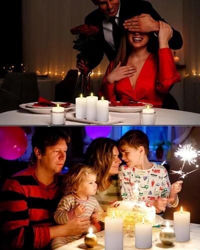 Miniatura 6 de Leelosp Paquete de 6 velas sin llama con temporizador remoto, velas parpadeantes sin llama a granel a granel LED para bodas, festivales, decoración