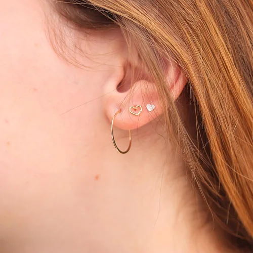 Miniatura 115 de Aretes de aro finos martillados, elegantes plata esterlina geométrica sólida, relleno de oro y relleno de oro rosa; para mujer por Lotus Stone